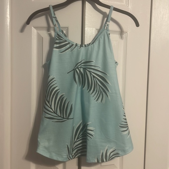 Women's floral print v neck top in teal and black size small NWOT - Picture 7 of 7